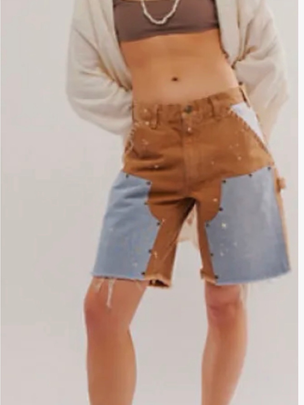 NWT Free People X Tricia Fix Carhartt Shorts Size Small